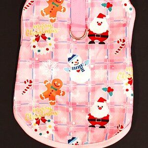 Holiday Christmas Theme Dog Shirt, Pink Size Small